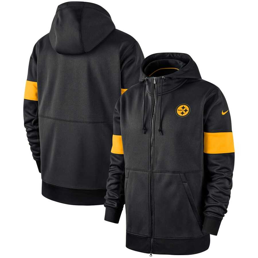 Pittsburgh Steelers Nike Sideline Performance Full Zip Hoodie Black,We sell and wholesale Pittsburgh Steelers Nike Sideline Performance Full Zip Hoodie Black on line form chian!